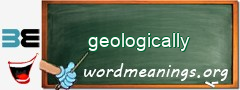 WordMeaning blackboard for geologically